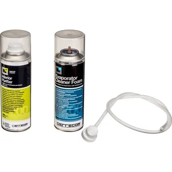 ACI AC 5627 Pěnový čistič výparníku 200 ml + čistič klimatizace a interiéru 200 ml zelené jablko