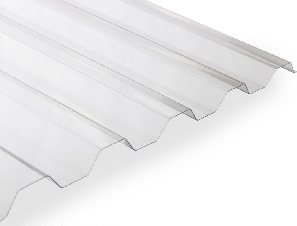 Palram trapézová polykarbonátová deska ČIRÁ Rozměr formátu: 1060 x 3500mm s jemnou povrchovou krupičkou