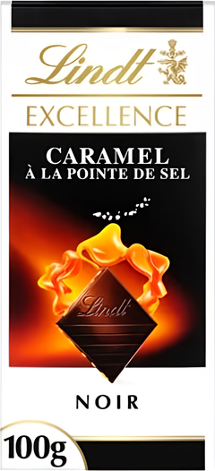 Lindt Hořká Excellence čokoláda s křupavými kousky karamelu a mořskou solí 100g