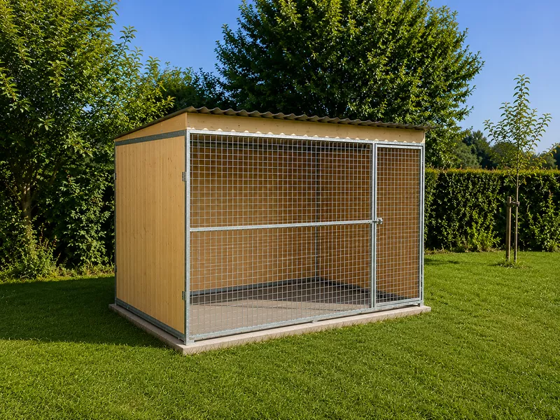 Kotec pro psa Standard, přední stěna síť, rozměr 2 x 3 m