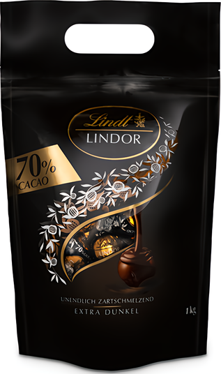 Lindt Bonboniéra Lindor Megabalení čokoládových pralinek hořká čokoláda 1kg