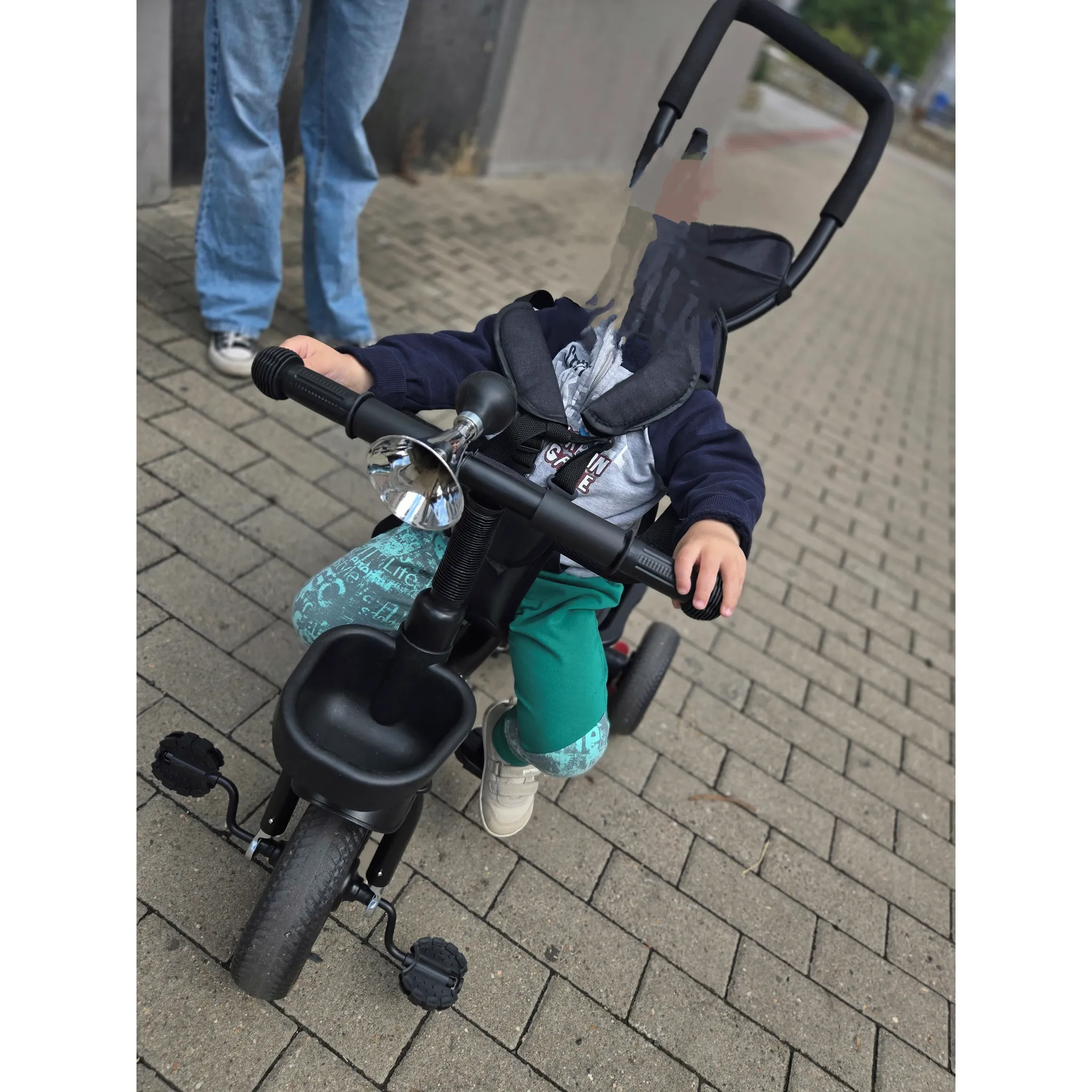 Fotografie 2 - Dětská tříkolka Aga Multifunkční tříkolka MR1469 černá