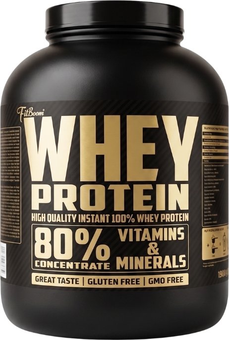 FitBoom Whey Protein - 2250 g Příchuť: Banana