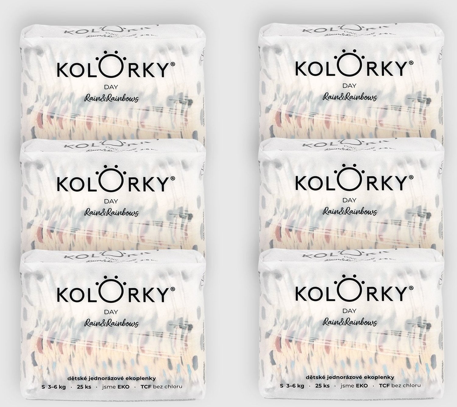 DAY Déšť a Duhy S (3–6 kg | 25 ks) / Výhodné balení (6 ks)