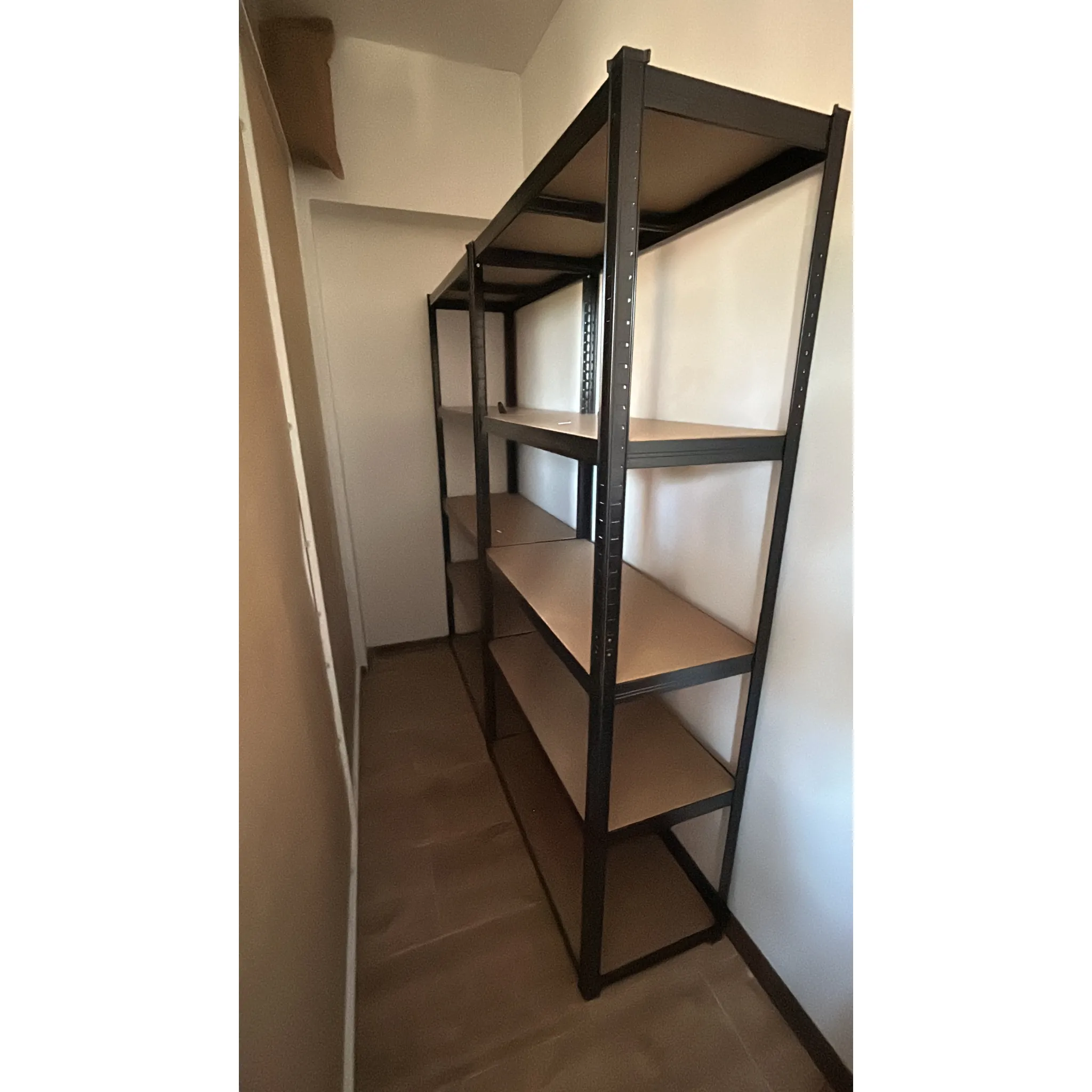 Fotografie 4 - Dílenský regál FISTAR Lakovaný regál černý 90 x 40 x 180 cm 5 polic 5 ks
