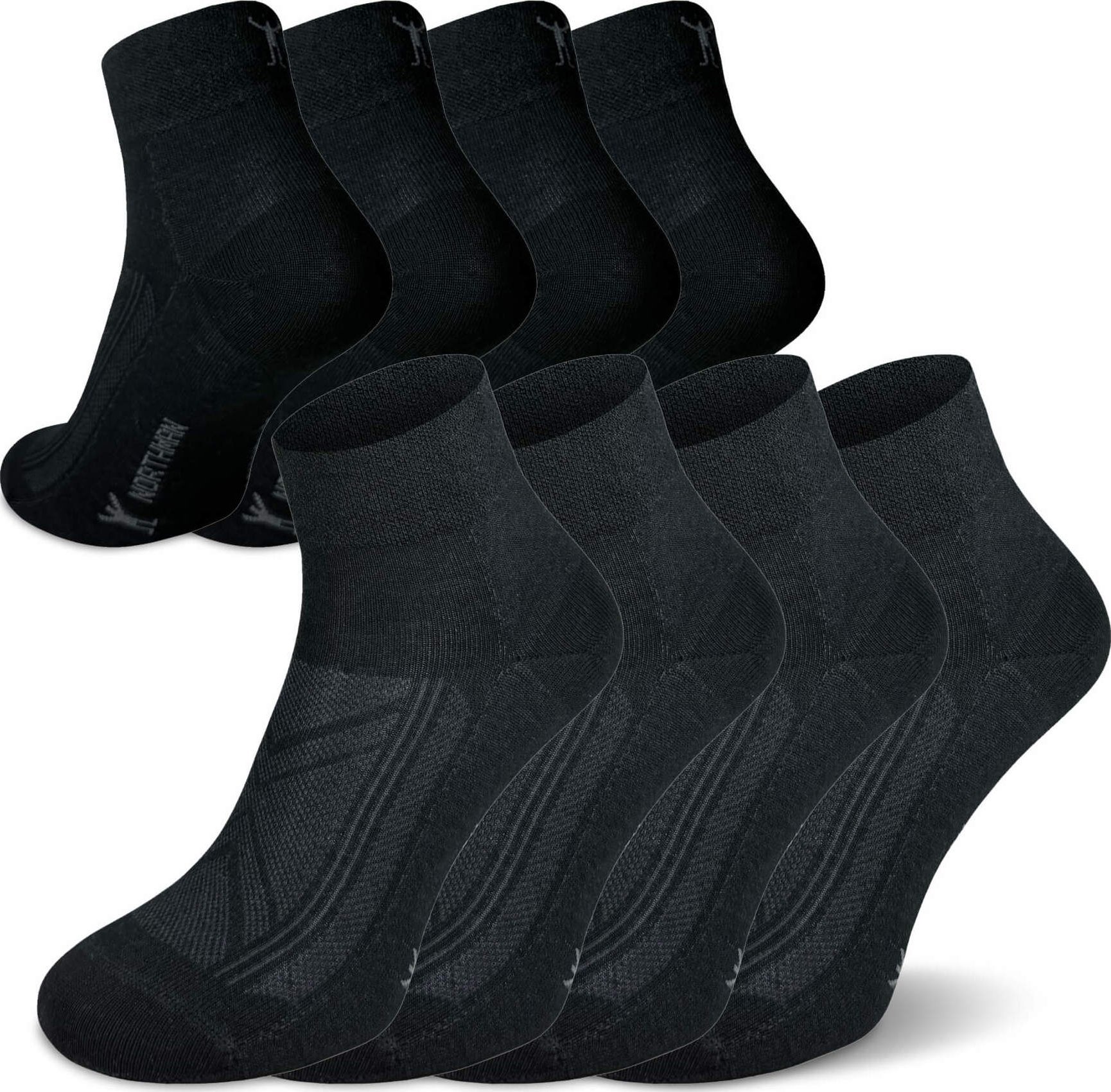 Letní merino ponožky NORTHMAN Mid Gobi 4-pack černé Velikost: 48-50