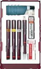Sada technických per Isograph Rotring College Set 0,25, 0,35 a 0,5 mm a mikrotužka Tikky,rychlé dodání