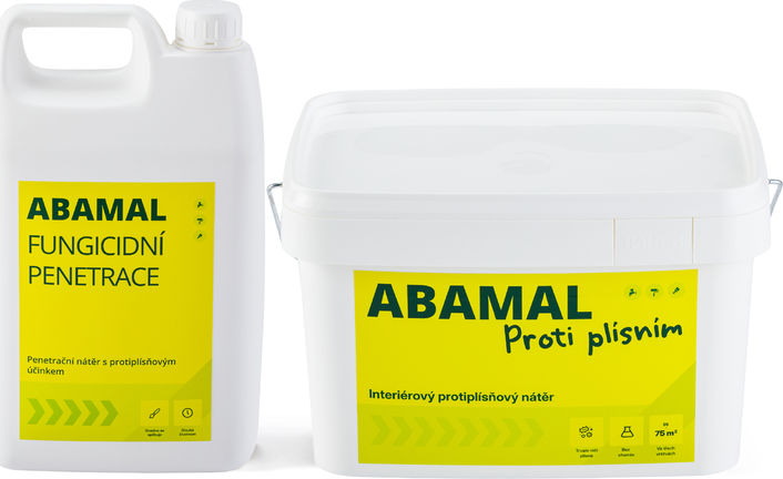 ABAMAL Proti plísním 18L + Fungicidní penetrace 5L- Bílá