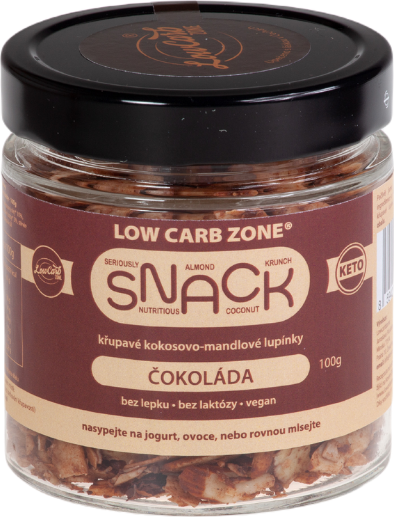 Low Carb Zone CZ Kokosovo - mandlové lupínky Čokoládové 100g