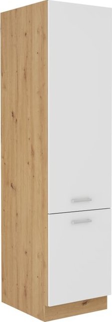 Vysoká potravinová skříň 50 cm MARIA DUB ARTISAN / BÍLÝ MAT