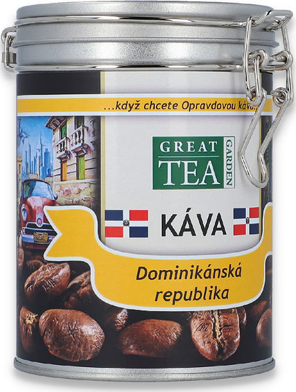Great Tea Garden zrnková káva Dominikánská republika v dóze 200g