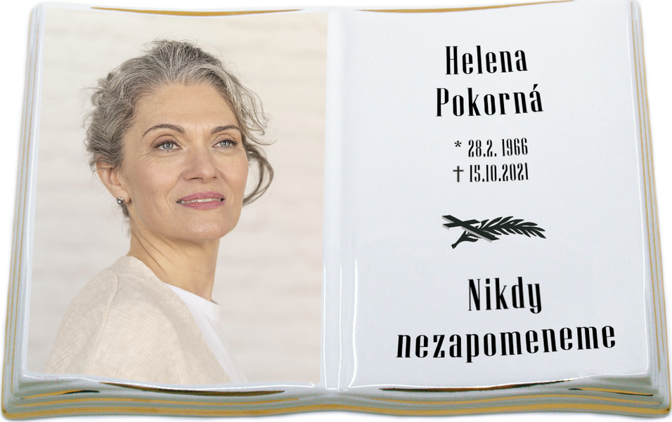 Foto na hrob - Kniha