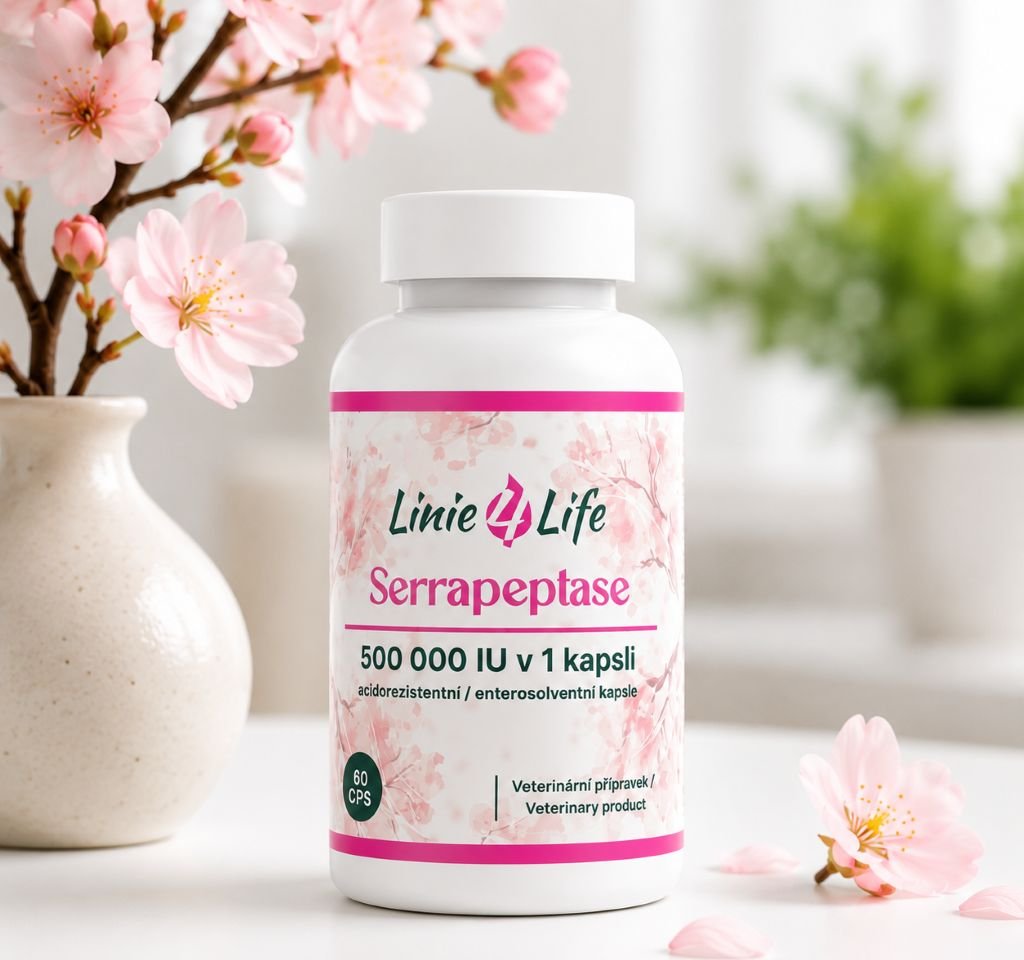 Linie4Life Serrapeptase 500 000 IU - proteolytický enzym 60 kapslí/60 dní