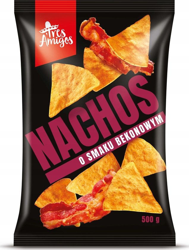 Nachos lupínky Slaninové, Tortilla chips Bacon 500g