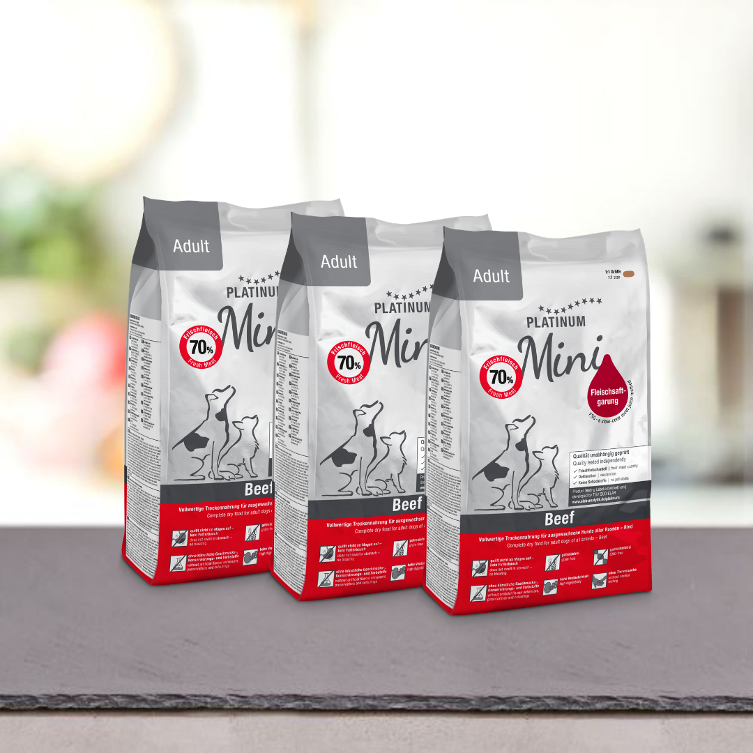 Platinum MINI Adult Beef - Hovězí granule pro psy 2,7 kg