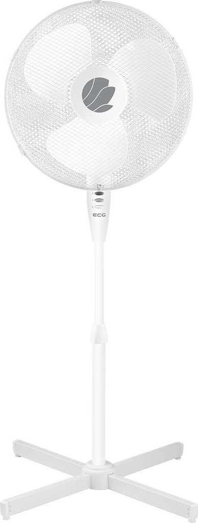 Stojanový ventilátor průměr 40cm 50W, bílý, 3 rychlosti, ECG FS 40a