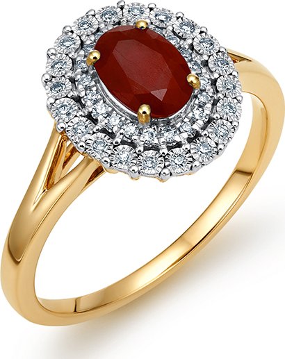 Briliantový prsten s rubínem 0,80 ct Audrey KU1434RPR + dárkové balení LUXUS zdarma