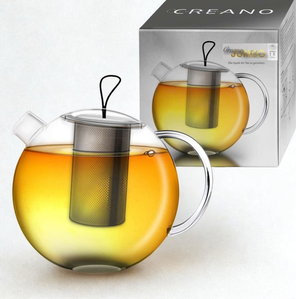 Skleněná konvice s nerezovým sítkem⎜1000 ml