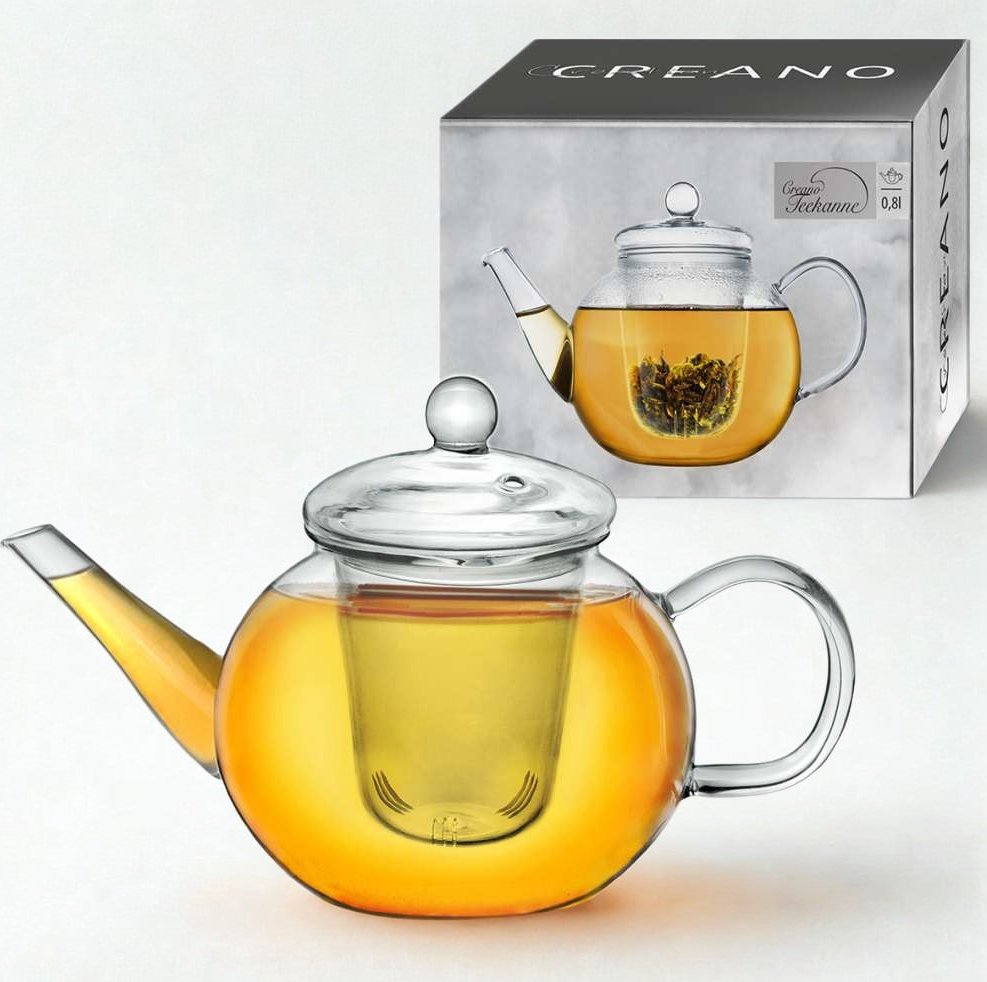 Creano Skleněná čajová konvice se skleněným sítkem⎜800ml