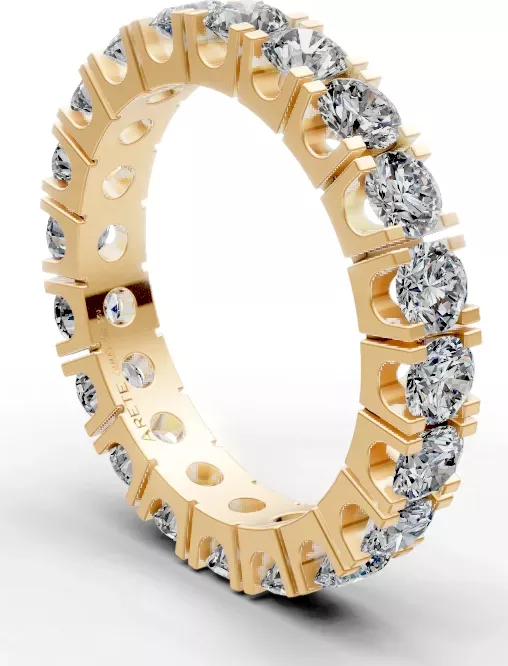 Eternity prsten s velkými brilianty — žluté zlato 18k