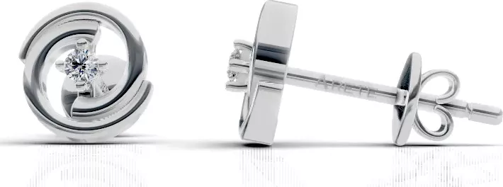 Spirálové pecky — bílé zlato 14k