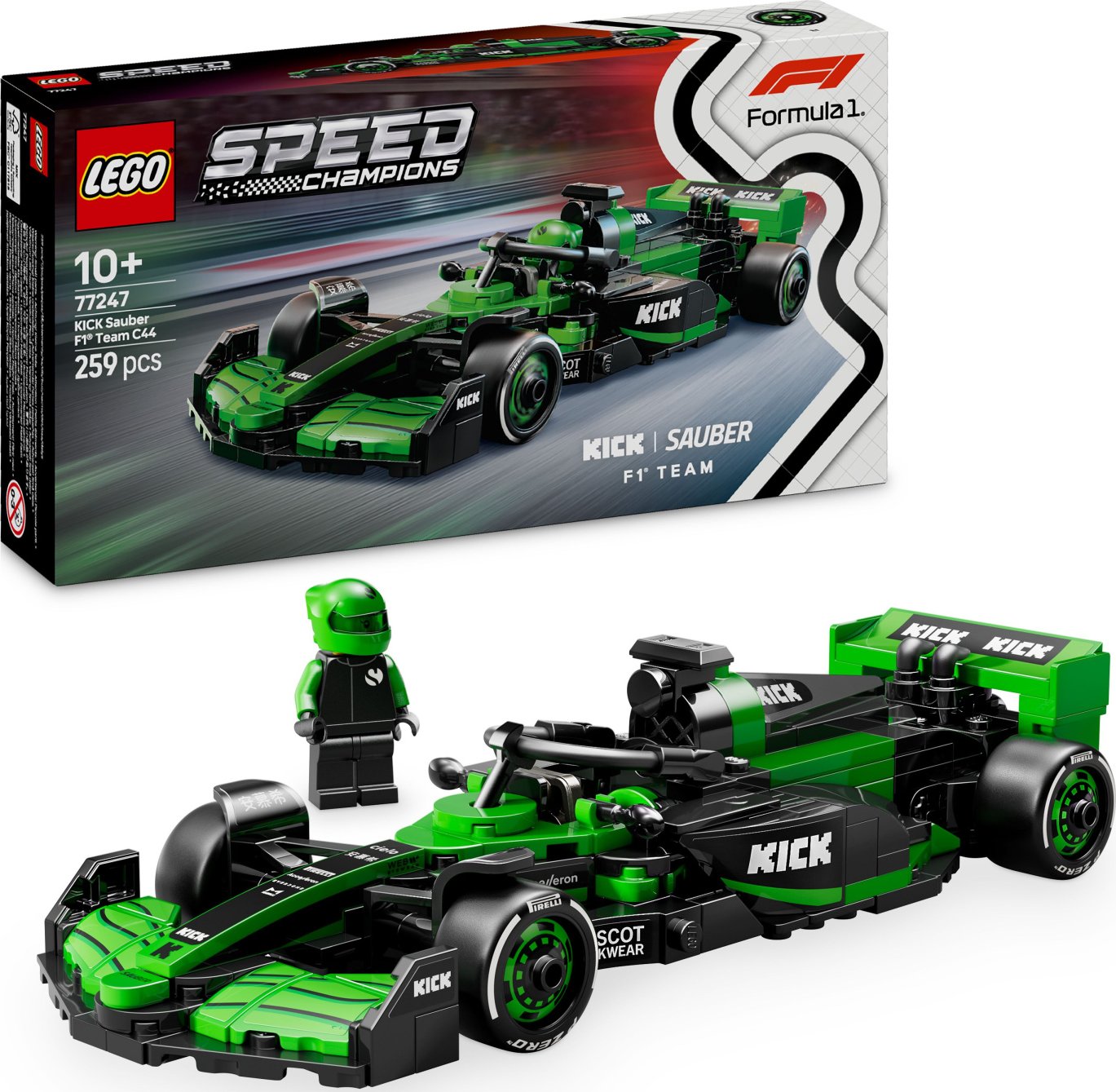LEGO® Speed Champions 77247 Závodní auto KICK Sauber F1® Team C44