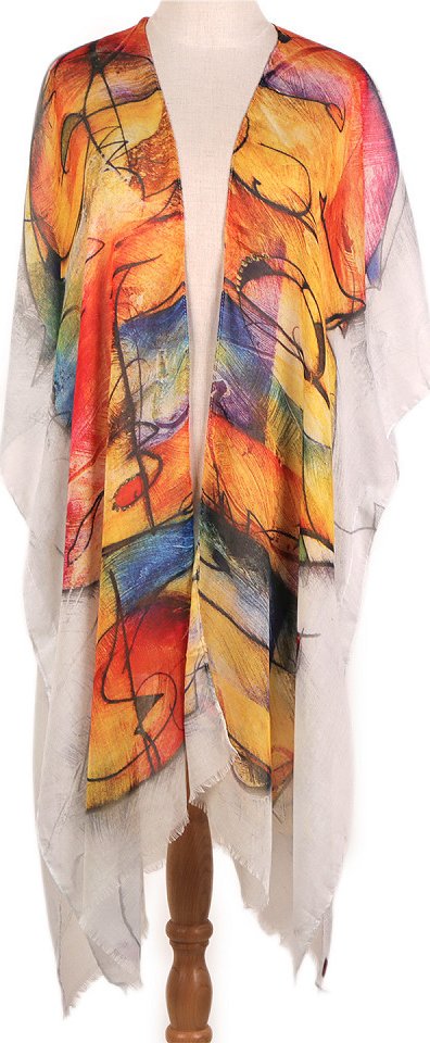 Plážové kimono na plavky, barva 1 hořčicová