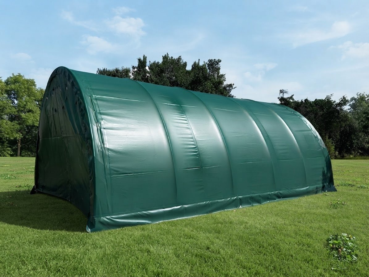 Plachtová Hala 6,1×18,3×3,66m, PVC 610g/m2, zelená
