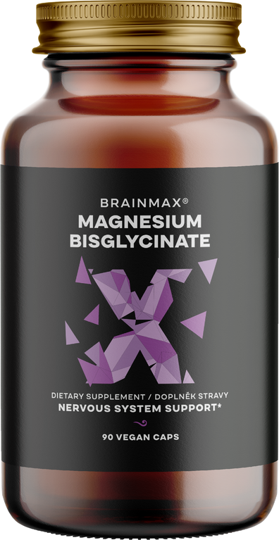 BrainMax Magnesium Bisglycinate®, 90 rostlinných kapslí Hořčík bisglycinát MagChel®, vysoká vstřebatelnost, 30 dávek, doplněk stravy