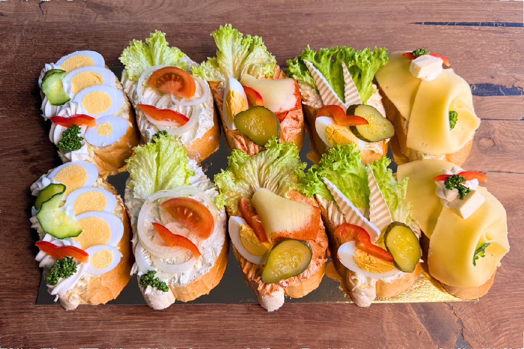 Chlebíčky vegetariánské – sada 10 ks Sada: 10 ks