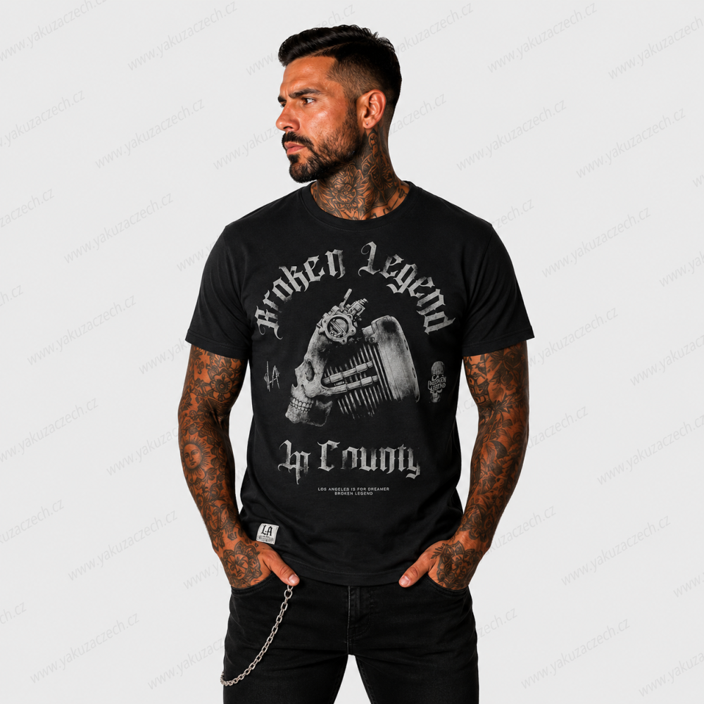Pánské tričko Broken Legend 201 černé Černá 4XL