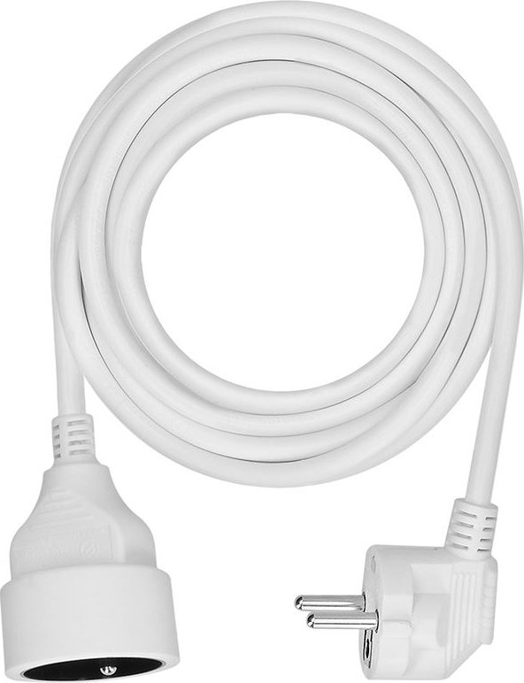 Solight prodlužovací přívod - spojka, 1 zásuvka, 5m, 3 x 1mm2, bílá