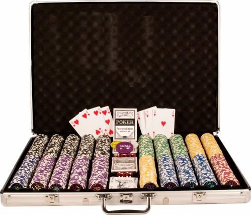 Poker set 1000 ks žetonů OCEAN, hodnoty 5 - 1000