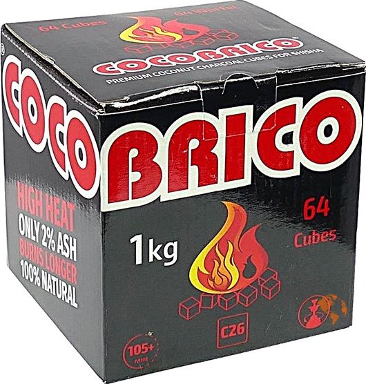 CocoBrico C26 kokosové uhlíky (brikety) pro vodní dýmky 1kg