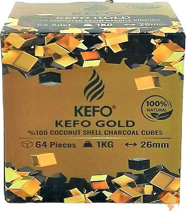 Kokosové uhlíky (brikety) pro vodní dýmky 'Kefo Gold XL' 1kg