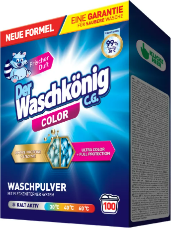 Waschkönig Color Prášek na praní XXL 100 Pracích cyklů