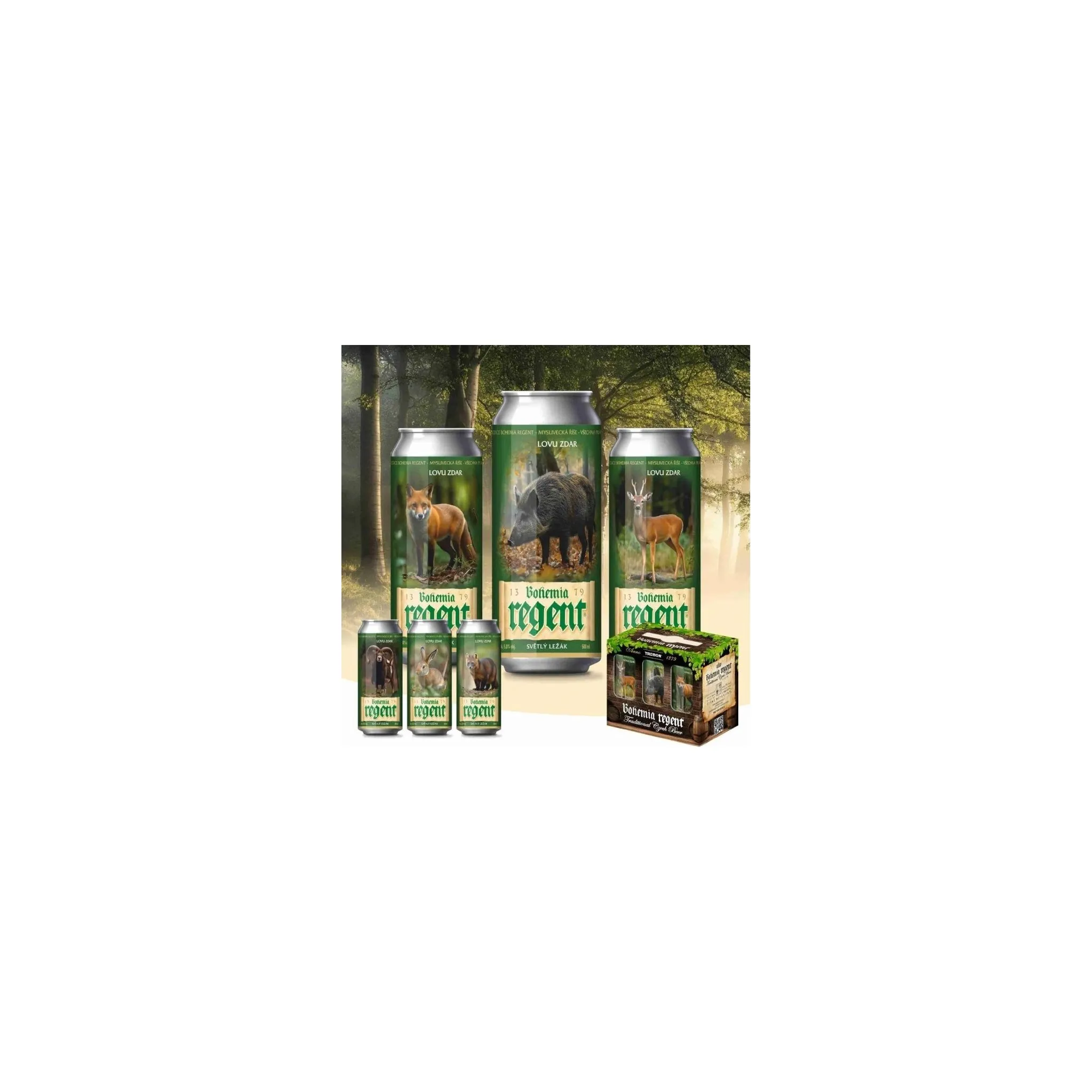 Fotografie 1 - Pivo Pivovar Regent Bohemia Regent Myslivecká říše 2 světlý ležák 6x 0,5 l plech