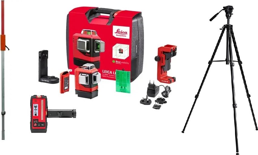 Leica Geosystems Leica Lino L6G profi sada vč. detektoru, stativu, latě a pojistného lanka