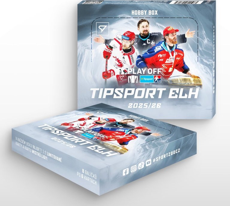 SportZoo Hokejové karty Česká Extraliga Ledního Hokeje 2025-26 Play Off Hobby Box