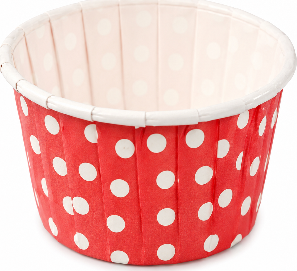 Cake star Papírové samonosné košíčky na muffiny barevné 50 × 40 mm – 100 ks – vzor 1