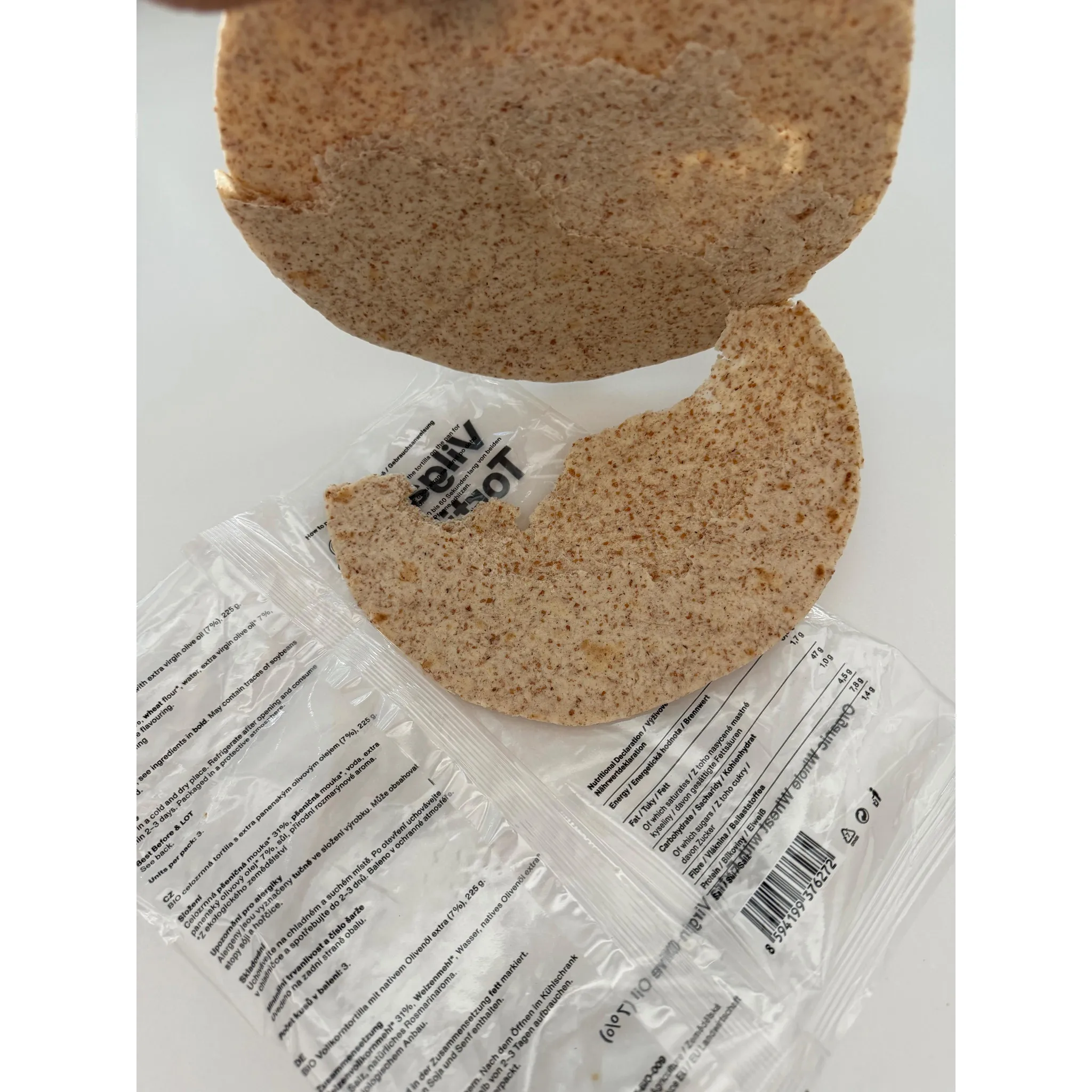 Fotografie 4 - Trvanlivě pečivo Vilgain Minutová tortilla BIO 225&nbsp;g 3 ks