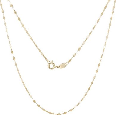 Zlatý řetízek typu Lip Chain dlouhý 50 cm KLENOTA