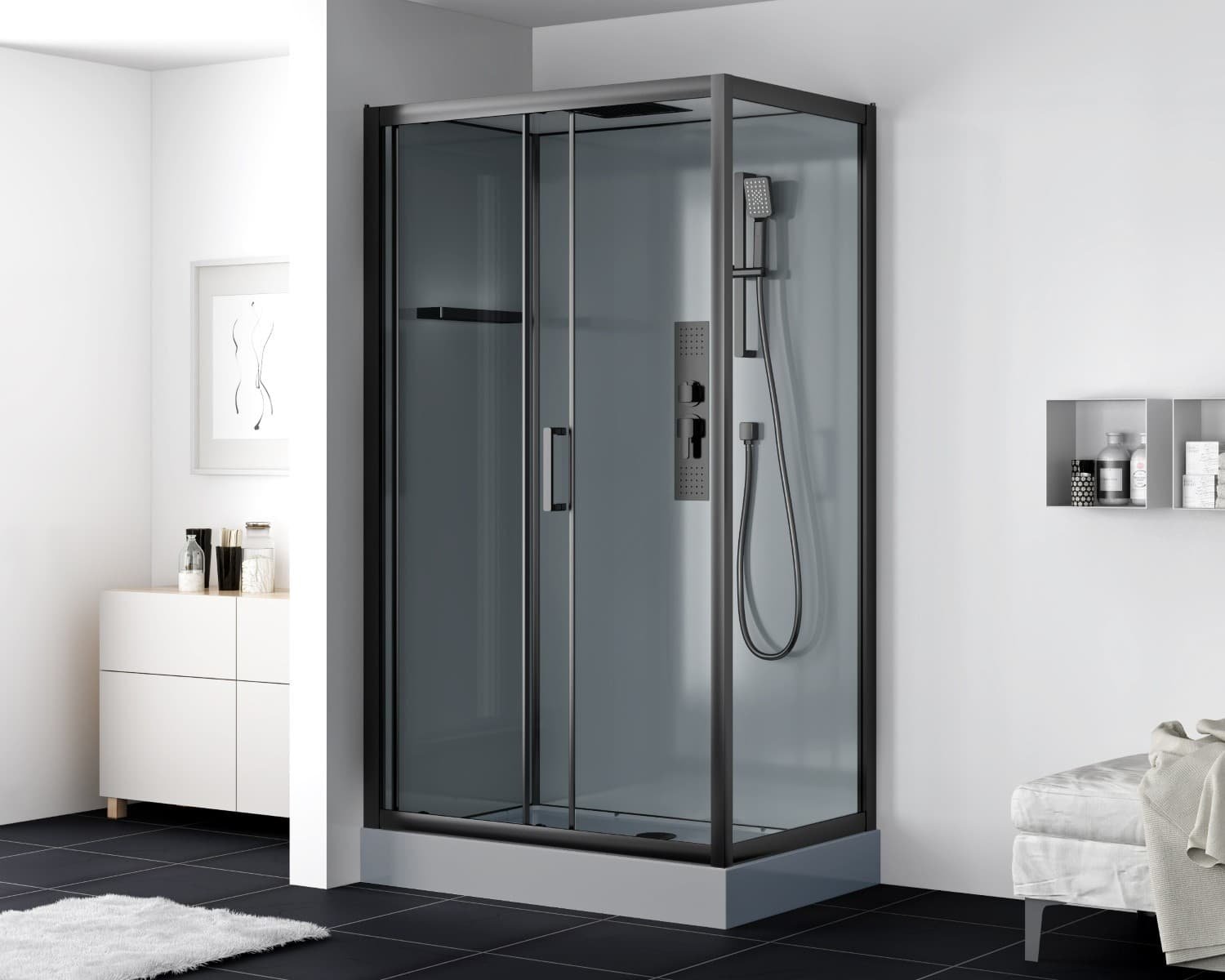 Sprchový box obdélník 120x80 cm SAT SATBOX12080CT - SATBOX12080CT