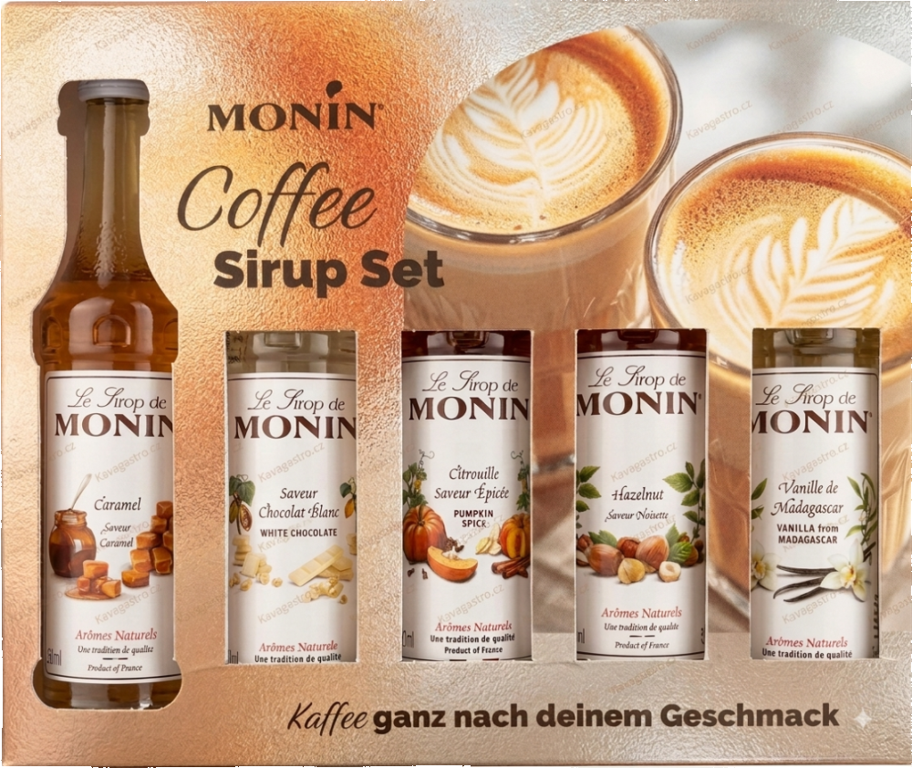 Monin Kávový set mini sirupy 5 x 50ml