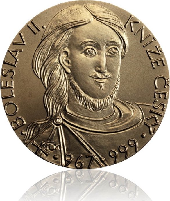 Pamětní mosazná medaile Boleslav II.