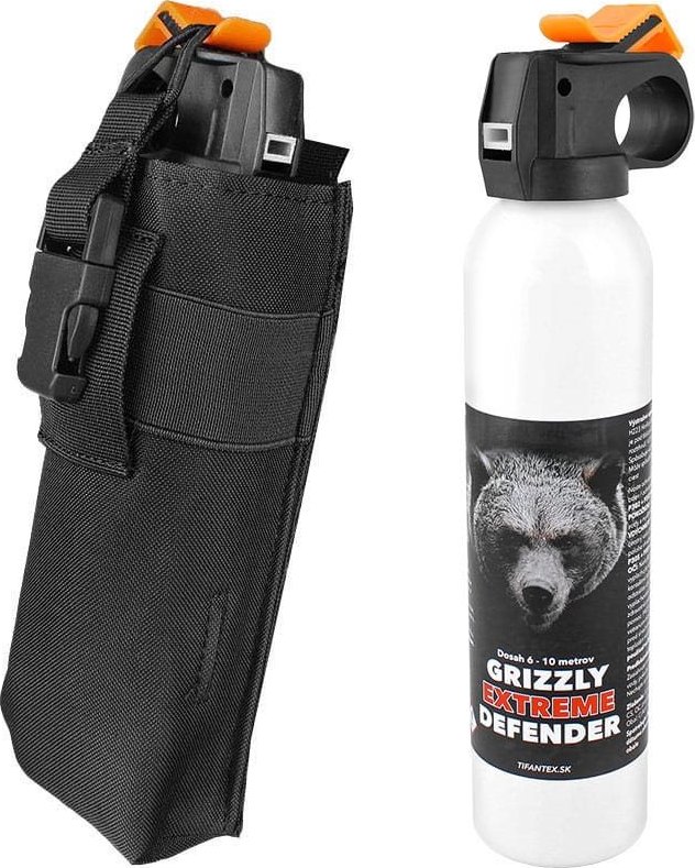 Sprej na medvědy DEFENDER 300 ml s pouzdrem