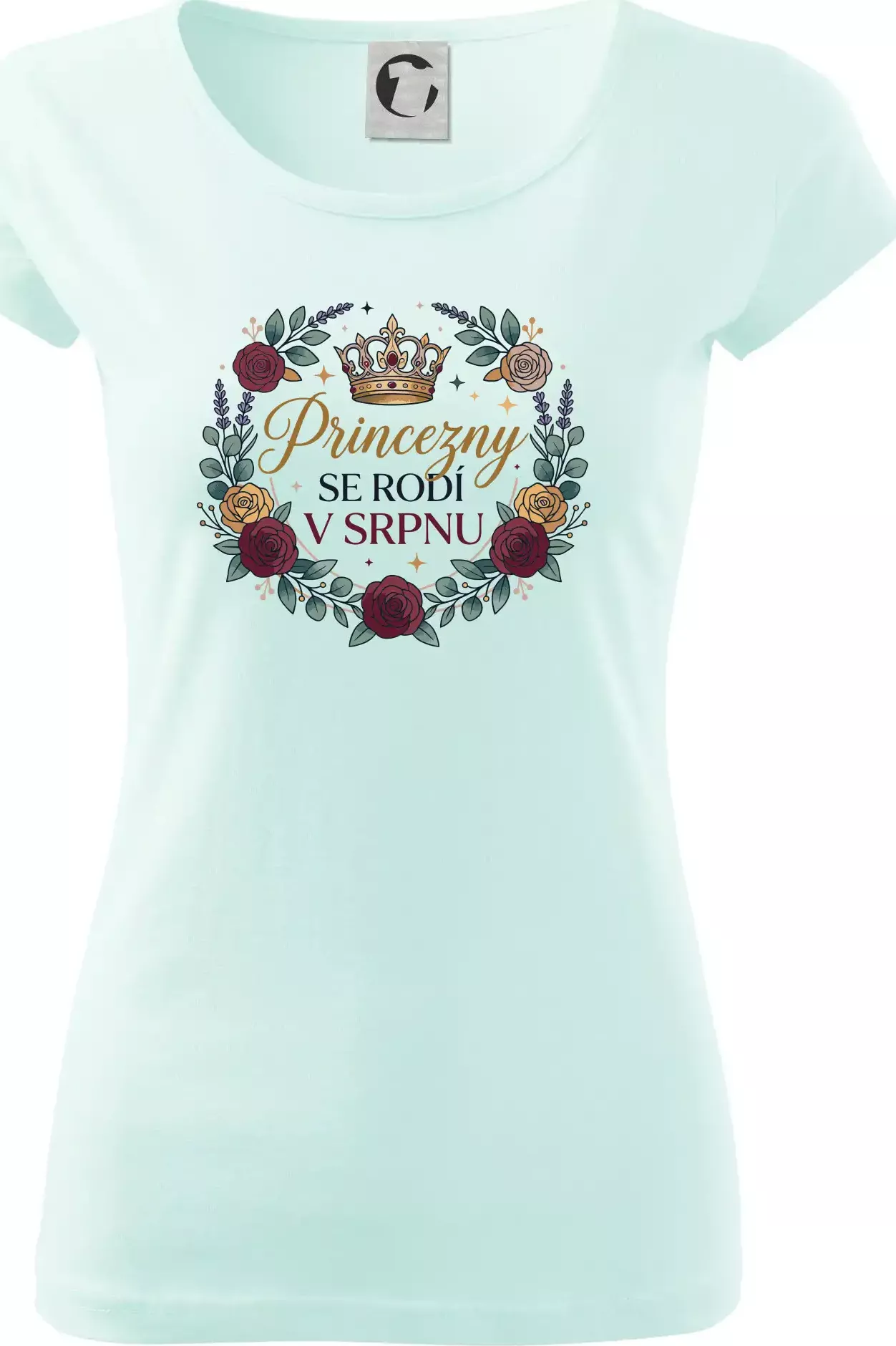 Růže - princezny se rodí v srpnu - Dámské triko Pure - S ( Frost )