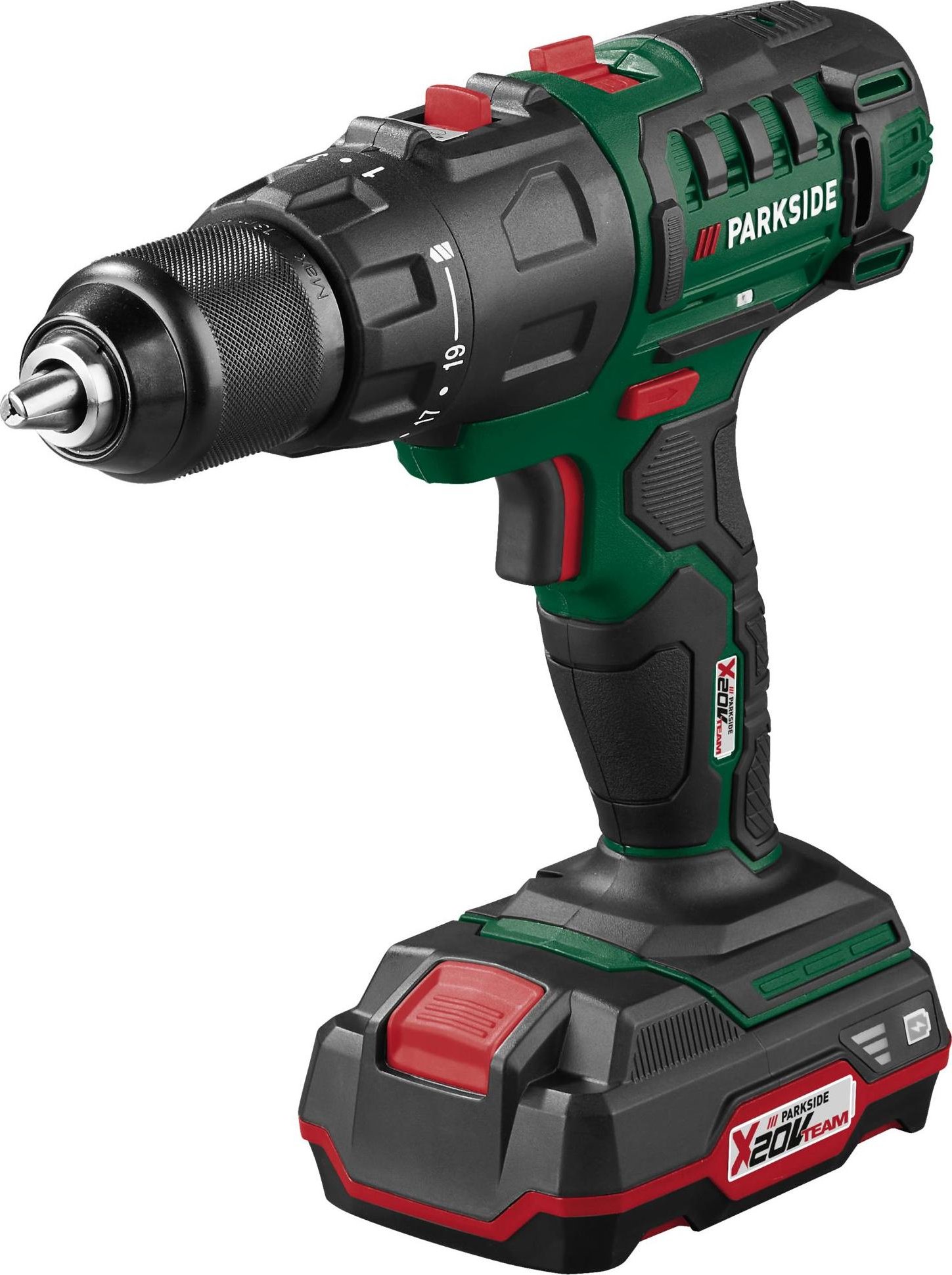 PARKSIDE® 20V akumulátorové kombinované nářadí 3v1 startovací sada "PKGA 20-Li C2", s baterií a nabíječkou | 479367