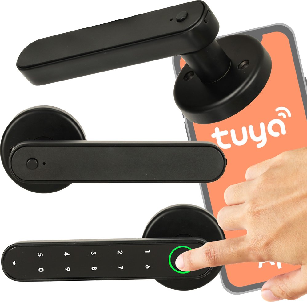 Elektronický zámek na dveře klika na kód otisk prstu bluetooth
