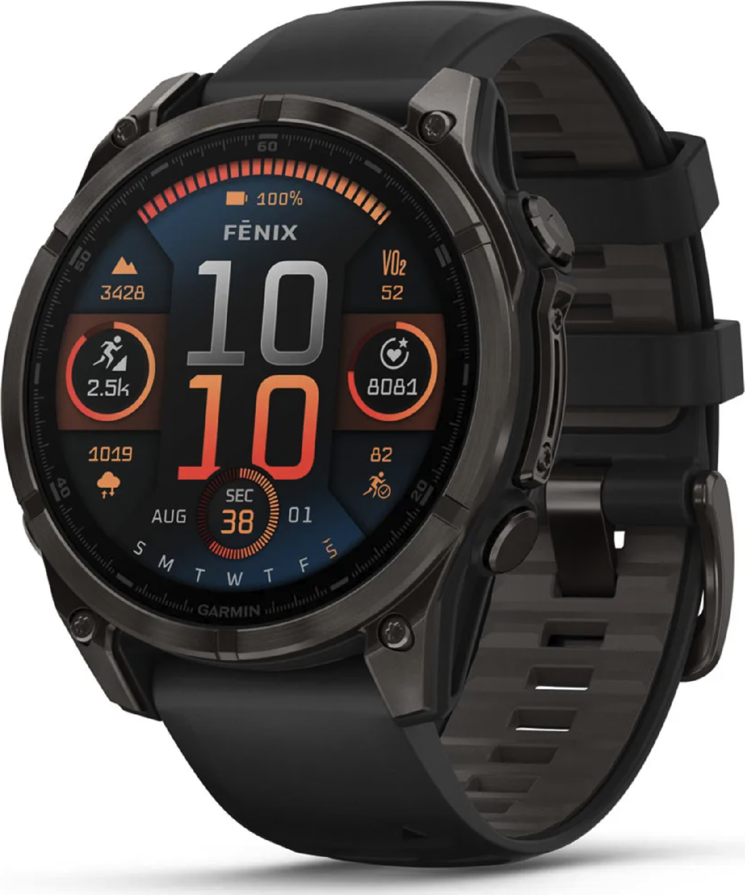 Garmin Fenix 8 47mm AMOLED, Titan Sapphire Carbon Gray